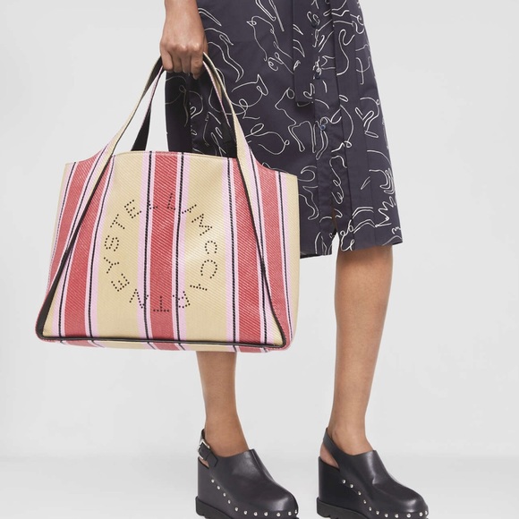 Stella McCartney Logo Striped Tote - Picture 10 of 13